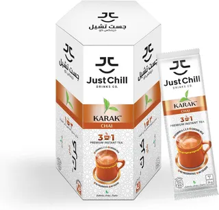 Just Chill Karak Chai Instant Tea Sachet Pack, 10x26g