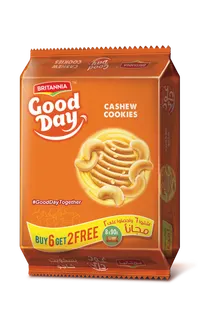 Britannia Good Day Cashew Biscuits, 8x90g