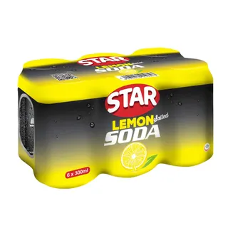 Star Lemon Salted Soda Drink, 6x300ml