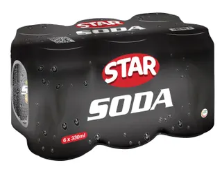 Star Soda Carbonated Soft Drink Can 330 ml x 6