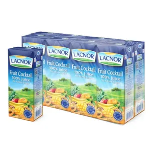 Lacnor Essentials No Added Sugar 100% Fruit Cocktail Juice, 8x180ml