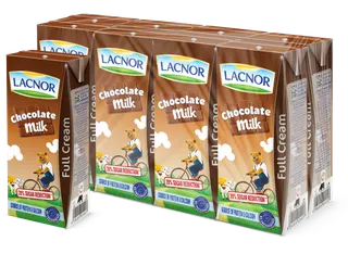 Lacnor Essentials Chocolate Flavoured Milk, 8x180ml
