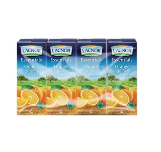 Lacnor Essentials Orange Juice, 8x180ml
