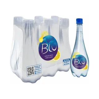 Blu Lemon Sparkling Water, 6x500ml