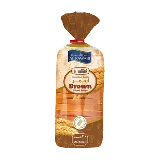Al Rawabi Brown Sliced Bread, 550g