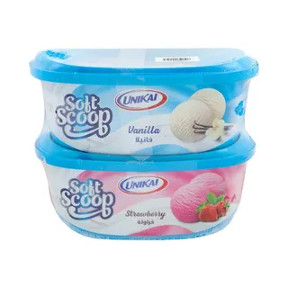 Unikai Soft Scoop Asstd Ice Cream 2X1Lr