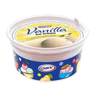 Unikai Soft Scoop Vanilla Cup Ice Cream, 125ml