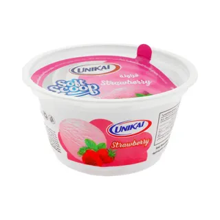 Unikai Soft Scoop Strawberry Cup Ice Cream, 125ml