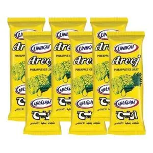 Areej Pineapple Ice Lollies, 6x70ml