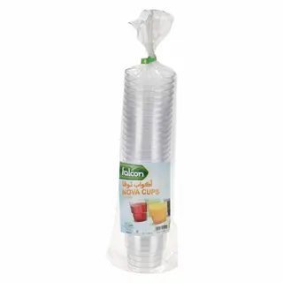 Falcon Nova Clear Cups, 25 Pieces
