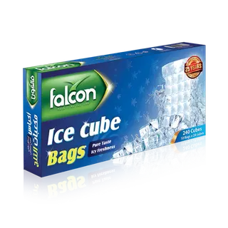 Falcon Ice Cube Bags Bio-Degradable 24 Cubes, 24x19cm (1 Pack x 10 Bags)