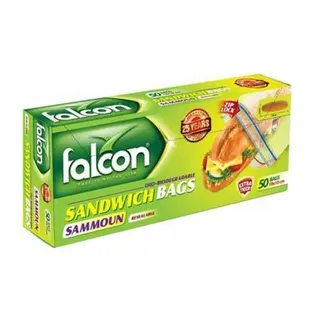 Falcon 50-Piece Sammoun Resealable Sandwich Bags