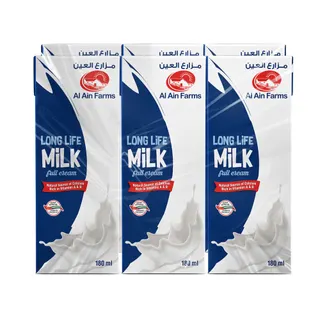 Al Ain Long Life Full Cream Milk 6X180ml