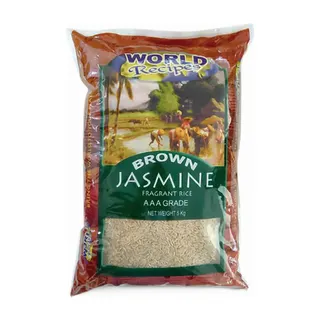World Recipes Brown Jasmine Rice, 5kg