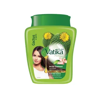 Dabur Vatika Naturals Hammam Zaith - Hot Oil Treatment Enriched with Cactus, Garlic & Coconut, 500g