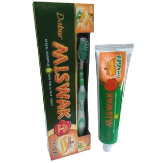 Dabur Miswak Herbl Toothpaste Fresh Gel 150g + Tooth Brush