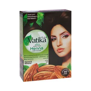 Vatika Naturals Henna Hair Colour - Natural Brown 4, 6x10g