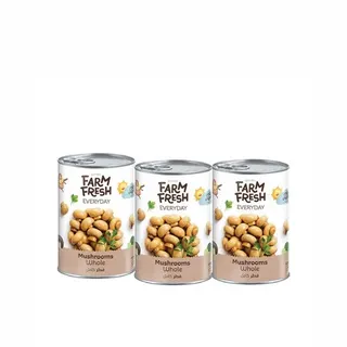 Farm Fresh Mushrooms Whole, 3x425g