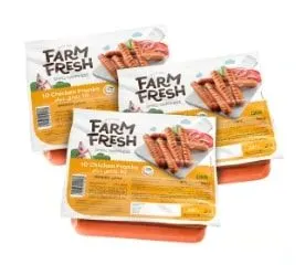 Farm Fresh Frozen Chicken Franks, 3x340g