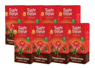 Farm Fresh  Tomato Paste Tetrapack 135 g-Pack of 8