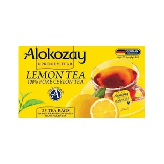 Alokozay Lemon Tea Bag  - 25 Tea Bags in Individual Foil Wrapped Envelopes