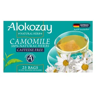 Alokozay Camomile Tea - 25 Tea Bags in Individual Foil Wrapped Envelopes