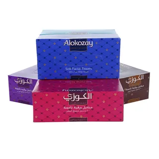 Alokozay 2 Ply Facial Tissues, 5x200 Sheets