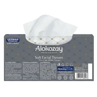 Alokozay Soft Facial Tissues 70 Sheets x 2 Ply - Car Tissues