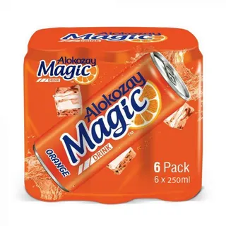 Alokozay Magic Orange Stimulated Drink, 6x250ml