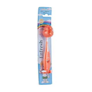 Enfresh Kid's Special Orange Color Soft Toothbrush with Cap 2-12 Years, 1 Piece