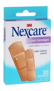 Nexcare Assorted Water-Resistant Sheer Bandages, 20 Pieces