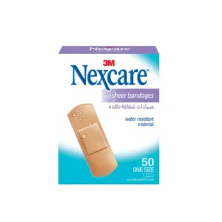 Nexcare Sheer Bandages, 50 Pieces