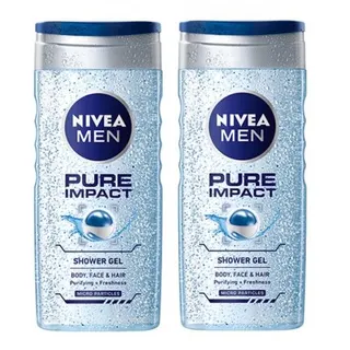 NIVEA SHWR GEL PURE FOR MEN 2X250 ML'@20%