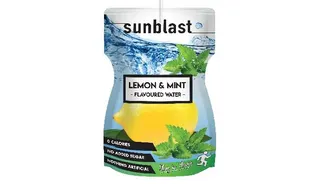 Sunblast Lemon & Mint Flavoured Water, 190ml