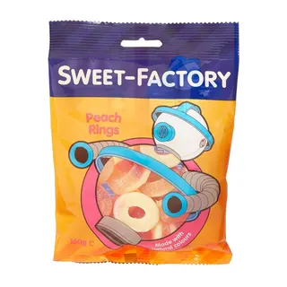 Sweet Factory Peach Rings Jelly Candy, 160g