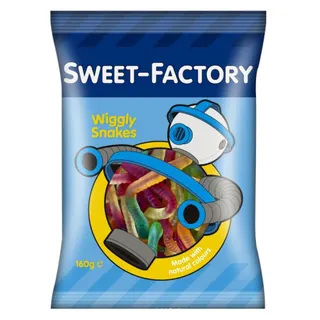 Sweet-Factory Wiggly Snakes Jelly Candy Bag, 160g