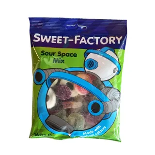 Sweet-Factory Sour Space Mix Jelly Candy Bag, 160g