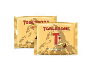 Toblerone Tiny Swiss Milk Chocolate Bars with Honey and Almond Nougat, 2x200g