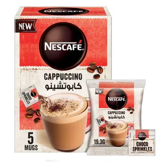 Nescafe Cappuccino Instant Coffee with Sprinkles Box, 5x19.3g
