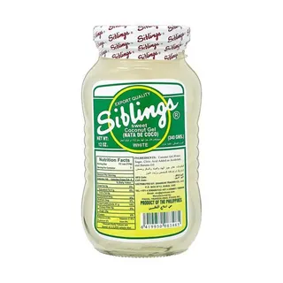 Siblings Sweet White Coconut Gel Nata De Coco 340 g
