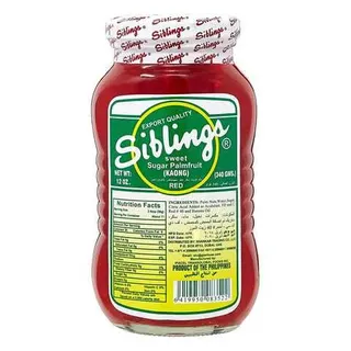 Siblings Sweet Red Sugar Palm Fruit (Kaong) 340 g
