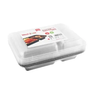 West Zone Black Base 2 Compartment Container with Lid