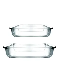 Royalford Glass Oblong Set, 2 Pieces
