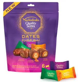 Mackintosh Quality Street Dates Filled with Nuts & Covered with Milk Chocolate, 102g