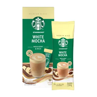 Starbucks White Mocha Premium Instant Coffee Mix Sachet, 5x24g
