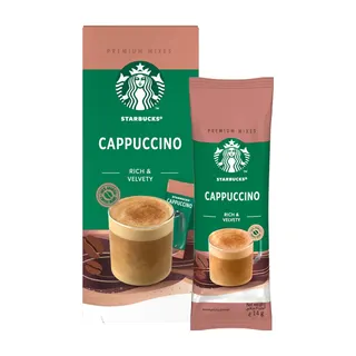 Starbucks Cappuccino Premium Instant Coffee Mix Sachet, 5x14g