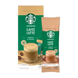 Starbucks Caffe Latte Instant Coffee Box, 5x14g