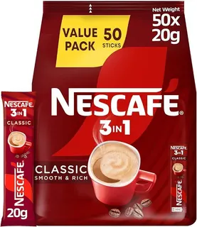 Nescafe Classic 3 in 1 Coffee Mix 20g x 50 Sticks