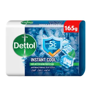 Dettol Instant Cool Menthol & Eucalyptus Scent Bar Soap, 165g