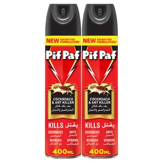 Pif Paf Cockroach & Ant Killer Spray, 2x400ml